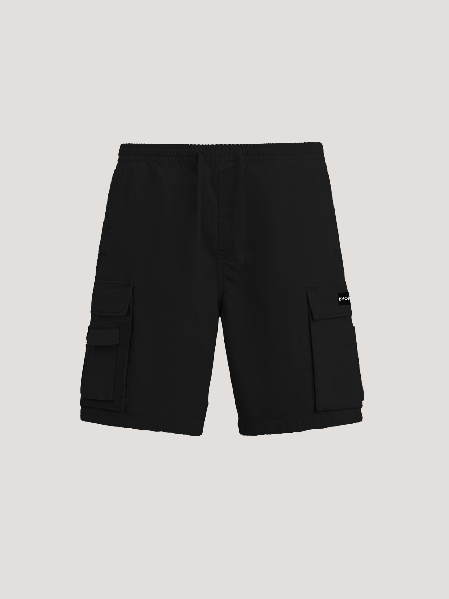 BHORUS LONG CARGO SHORTS (BLACK)