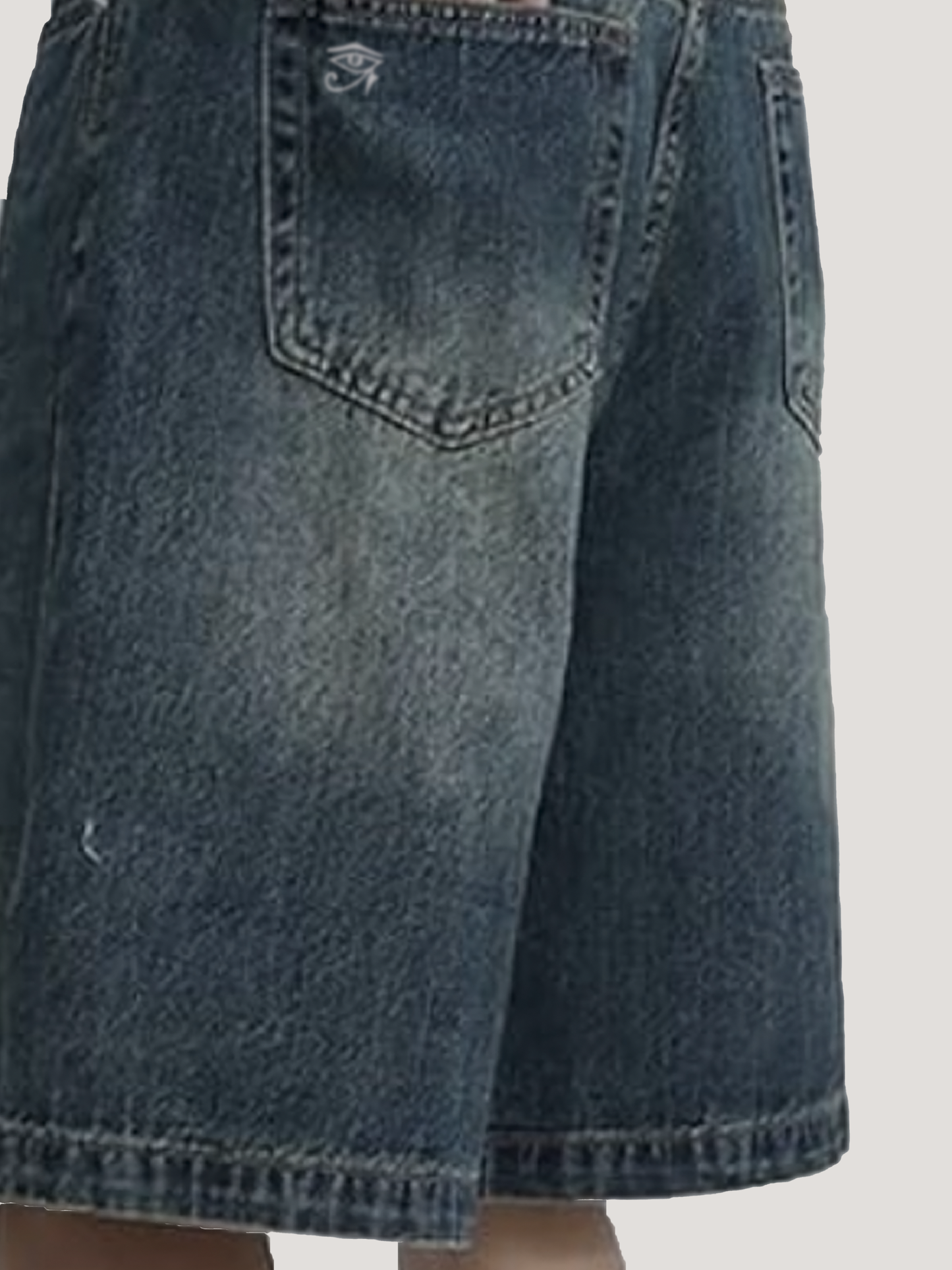 BRONZE DESTRESSED DENIM JORTS