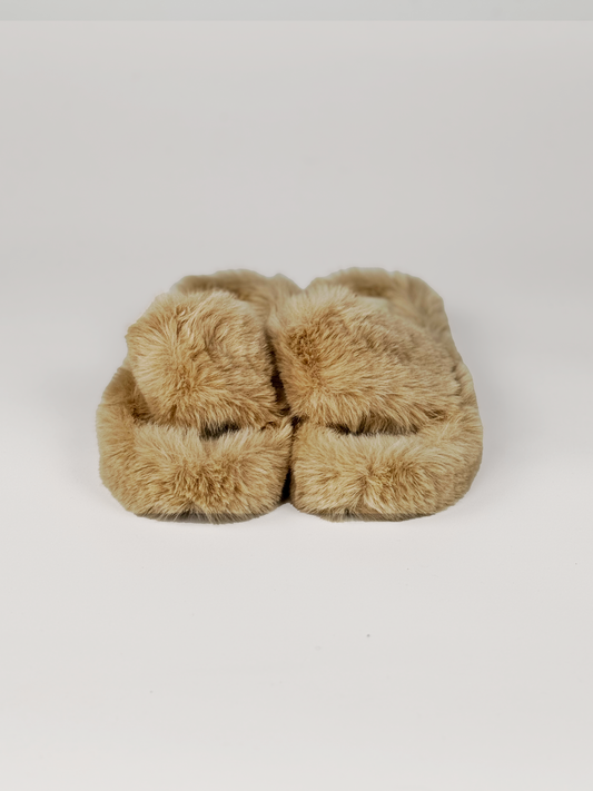 fUR SLIPPER BROWN