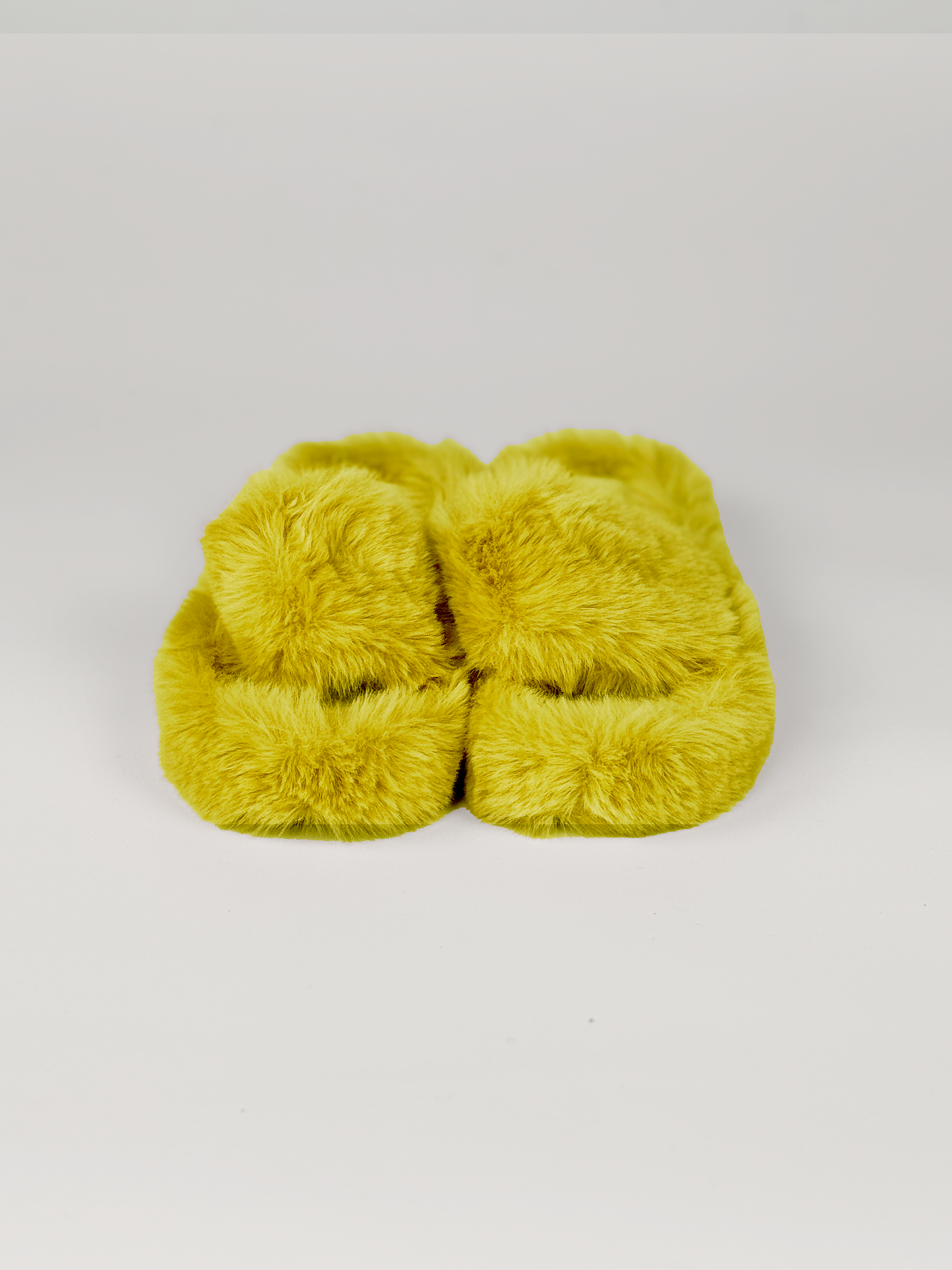 YELLOW FUX FUR SLIPPER