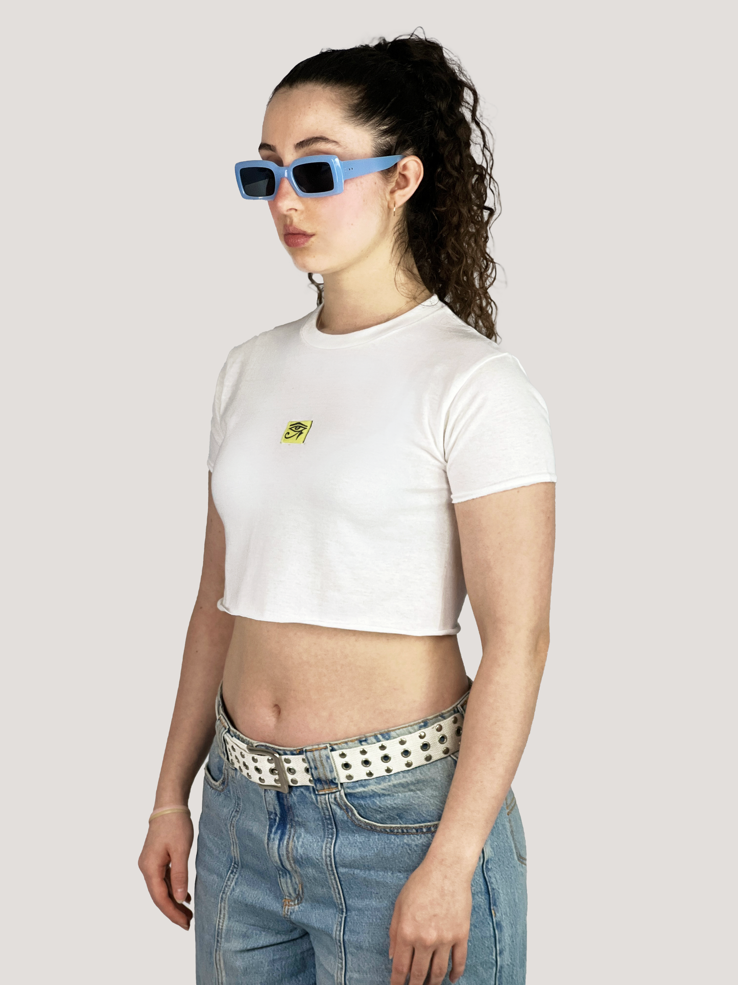 CLASSIC LOGO WHITE CROPTOP