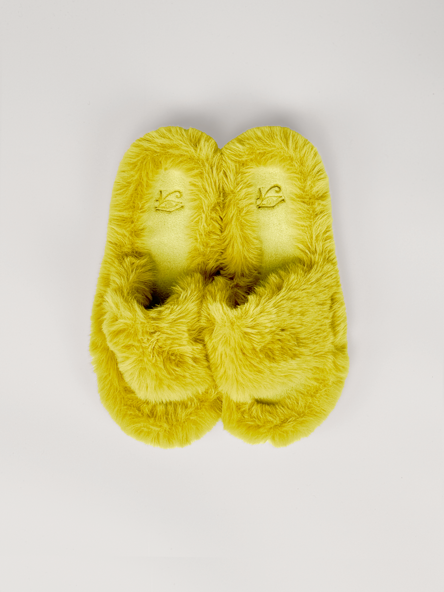 YELLOW FUX FUR SLIPPER