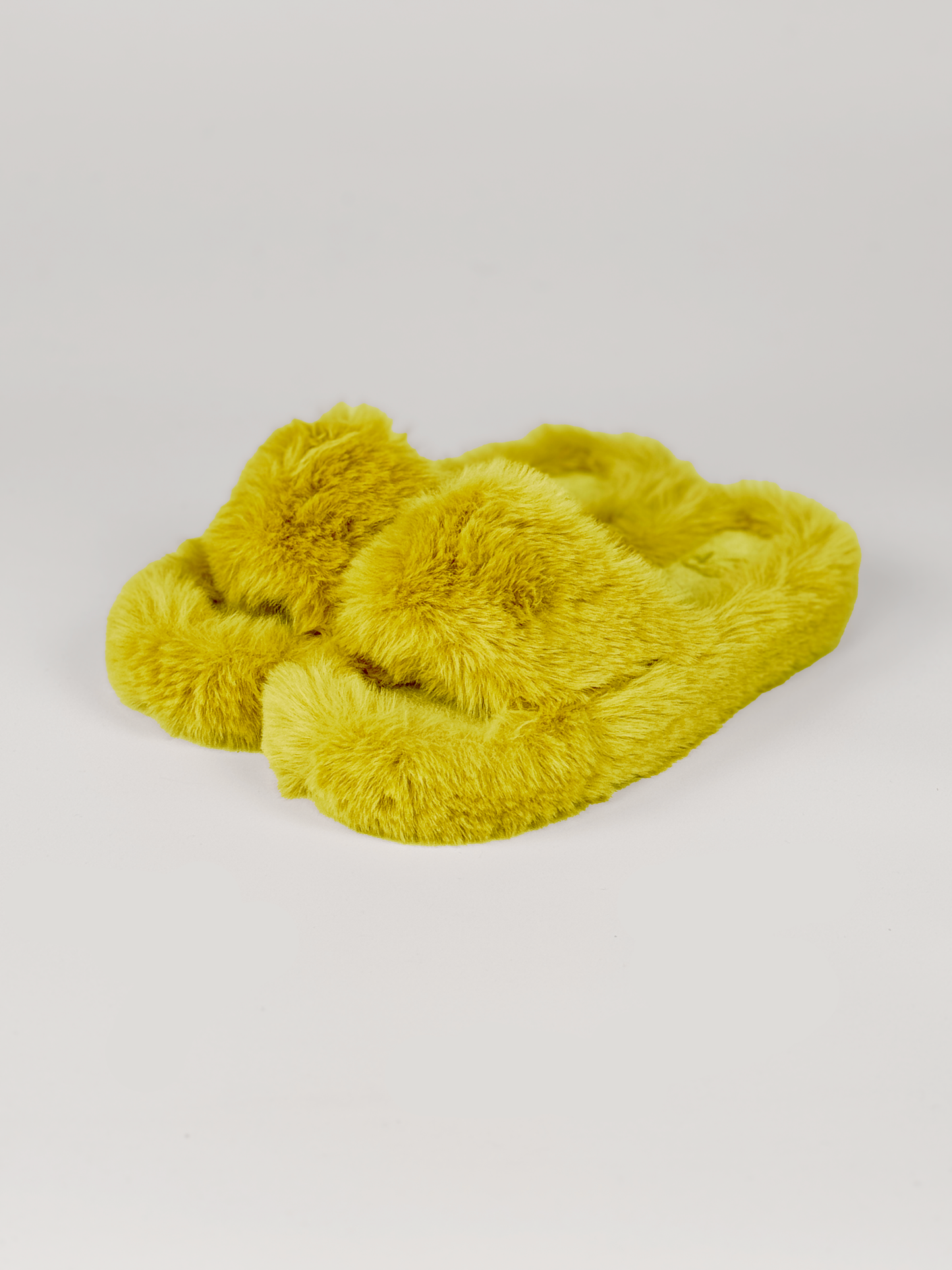 YELLOW FUX FUR SLIPPER